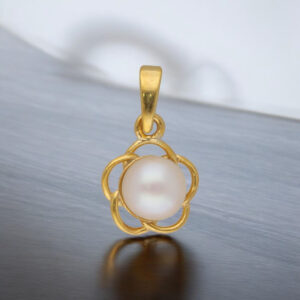 92.5 Sterling Silver Flower Light Weight Pearl Pendant