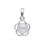 925 Silver Ella Collection Floral Pearl Pendant