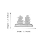Laxmi Ganesh Silver Idol