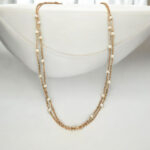 Tavish 18Kt Rose Gold Pearl Chain