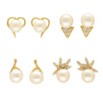 Zuri Pearl Earrings Pack 4