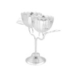 33 Grams Silver 2 Flower Haldi Kumkum Holder