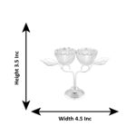 33 Grams Silver 2 Flower Haldi Kumkum Holder