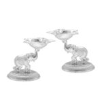56 Grams Silver Elephant Pair Diyas