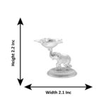 56 Grams Silver Elephant Pair Diyas