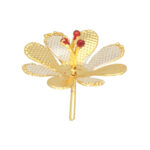2 Grams Silver Gold and Silver Hibiscus Flower