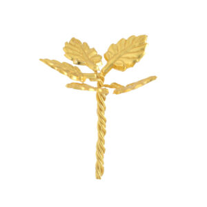 2 Grams Silver Leave Flower Golden with twisted string