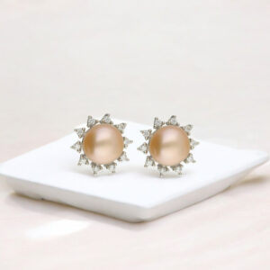 92.5 Silver Appealing Pink Pearl Studs
