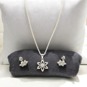 Trellis 925 Silver Pendant Set