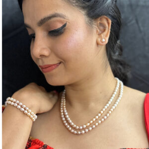 New Multi Color Dual Line Pearl Set