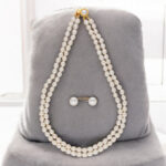 2 String Oval Pearl Necklace