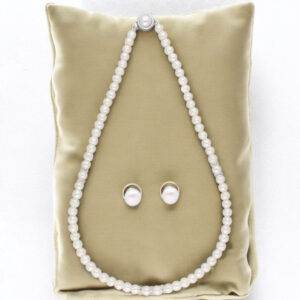 White Single Line Pearl Necklace