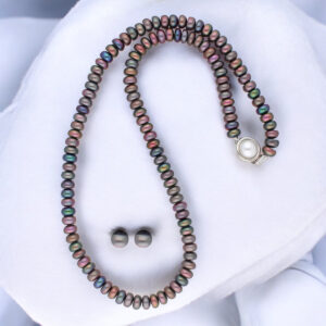 Grey Pearl Necklace Set