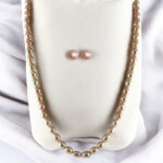 Oval Peach Pearl Set