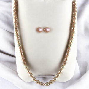 Oval Peach Pearl Set