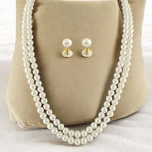 2 Line Potato White Pearl Set