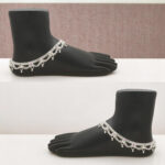 57.9 Grams Fancy Dangling Silver Anklet