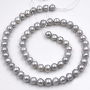 AAA Freshwater Round 4-5 MM Grey Pearl String