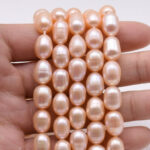AAA Freshwater Oval 5-6 MM Pink Pearl String