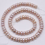 AAA Freshwater Pearl 5-6 MM Peach Button Luster Pearl String