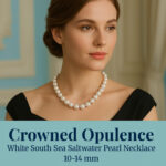 Crowned Opulence White Southsea Saltwater Pearl Necklace 10-14 mm