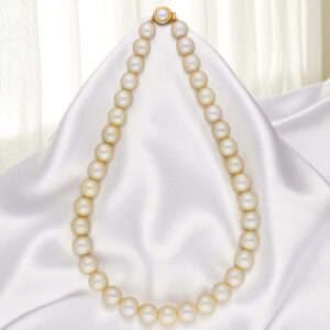 Enigmatic White South Sea Round Pearl Necklace 10-12 mm