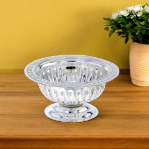 Flower Silver Diya