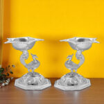 Designer Peacock Silver Samay