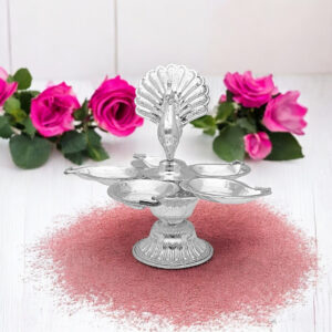 87 Grams Peacock Silver Diya's