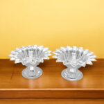 78 Grams Flower Shape Silver Diya