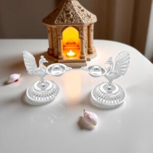 53 Grams Peacock Silver Diya