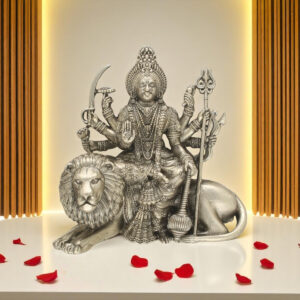 140 Grams Durga Mata Silver Idol
