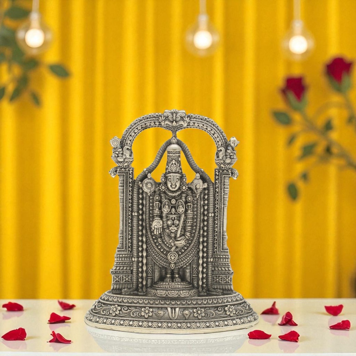 7 Grams Lord Balaji Silver Idol – Jagdamba Pearls