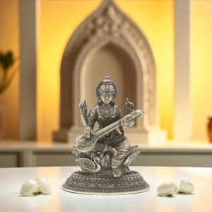 8 Grams Saraswati Devi Silver Idol