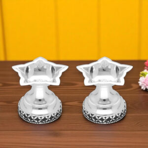 45 Grams Traditional Silver Pair Diyas