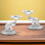 56 Grams Silver Elephant Pair Diyas