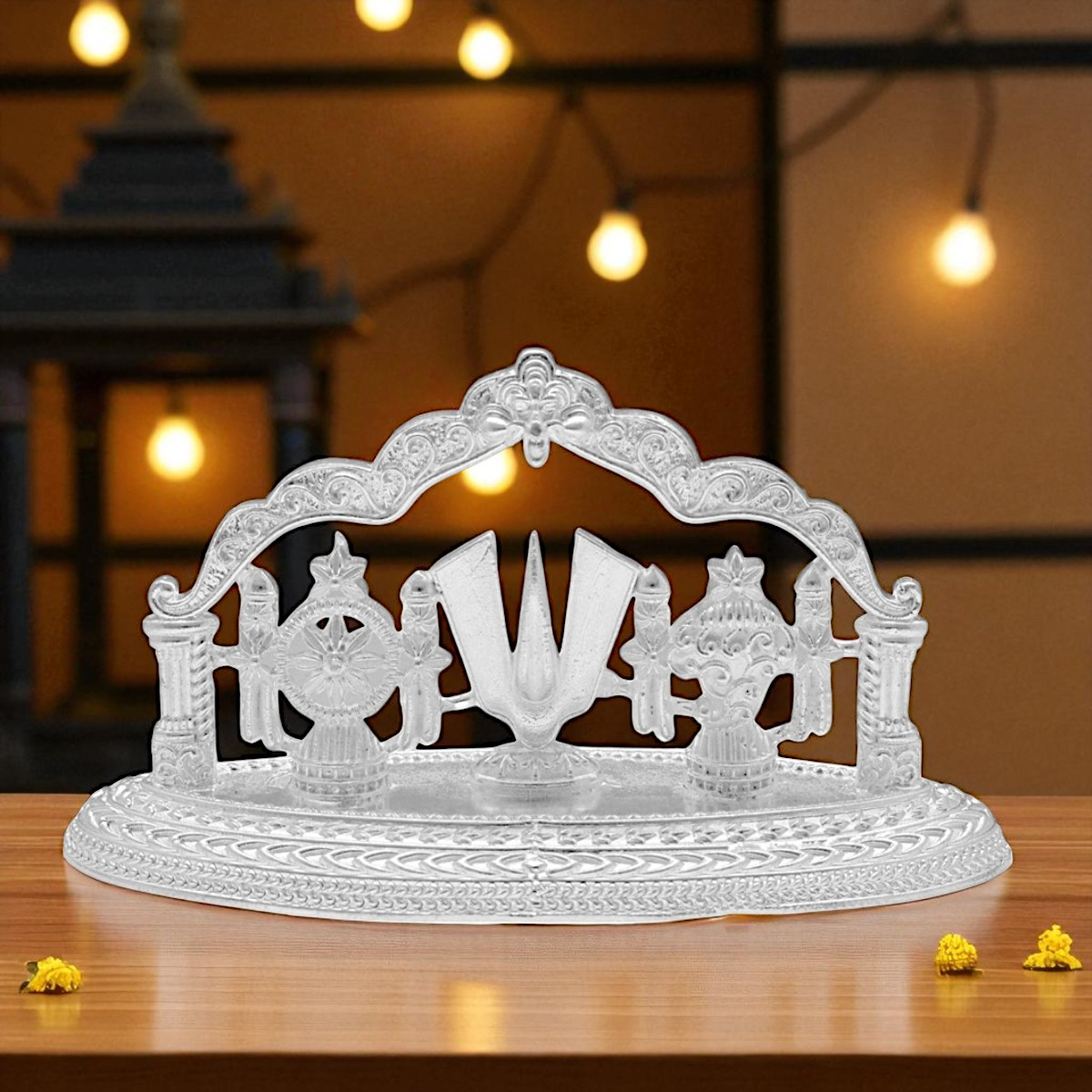 28 Grams Silver Decorative Shanku Chakra Namam – Jagdamba Pearls