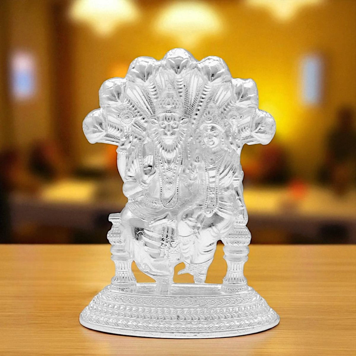 純銀 銘板 fine silver 8.6 gアクリル カプセル付 2025 45 Grams Silver Lakshmi Narasimha Swamy Idol with Aadisesha