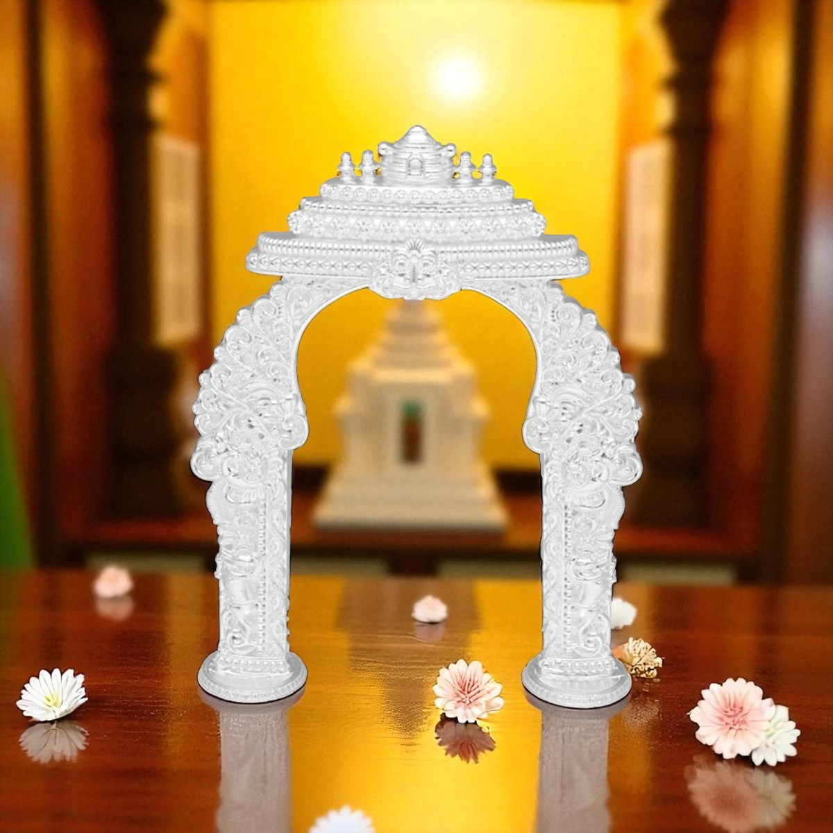 40 Grams Silver Decorative Temple Arch (Kaman) – Jagdamba Pearls