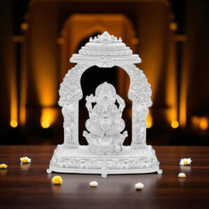 38 Grams Silver Temple Ganesh For Pooja Mandir