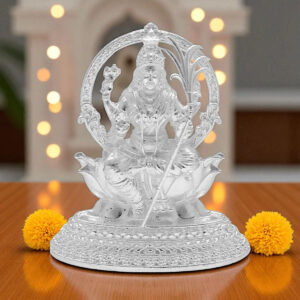 78 Grams Silver Goddess Lalitha Devi Idol With kamaan