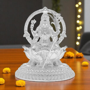 35 Grams Silver Lalitha Devi Idol With kamaan