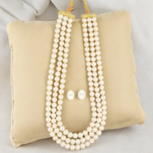 3 Line Pearl Necklace