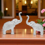 Silver Elephant Pair Idol