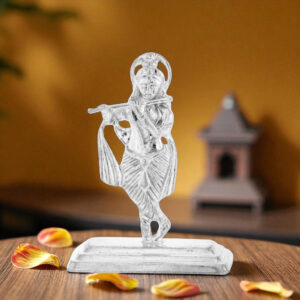 Lord Krishna Silver Idol
