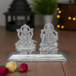 Laxmi Ganesh Silver Idol