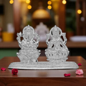 45 Grams Lakshmi & Ganesh Silver Idol