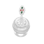 9 Grams Silver Vintage Peacock Kumkum Box