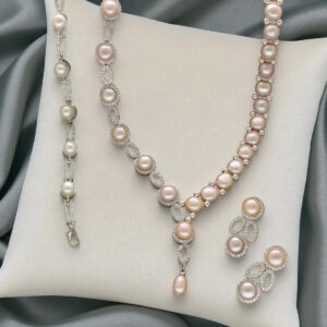 Glorious Legacy Pearl Necklace Set With Bracelet