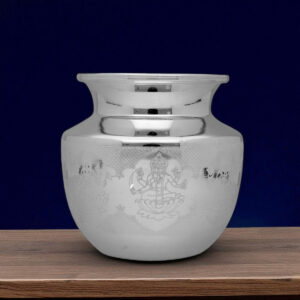 Goddess Dhana Laxmi Silver Kalash